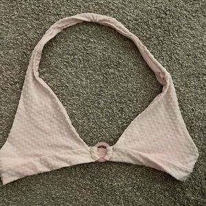 Frankie’s bikini pink textured polka dots